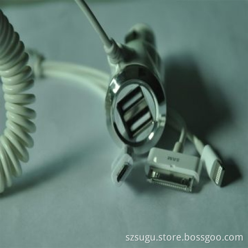 2014 New Dual USB Car Charger with 3.1A Cable Output